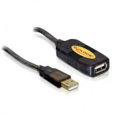 USB 2.0 hosszabbító kábel 10m+erősítő Delock 82446