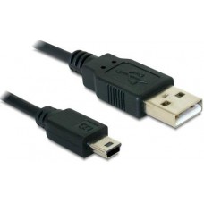 USB 2.0 A-mini 5pin kábel 0,7m Delock 82396