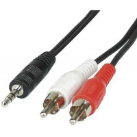 Audió kábel 3.5mm jack - 2x RCA 10m Goobay 50441 Audió kábel 3.5mm jack - 2x RCA 10m Goobay 50441