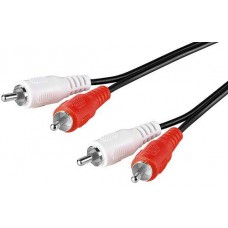 Audió kábel 2x RCA - 2x RCA 2,5m Goobay 50029 Audió kábel 2x RCA - 2x RCA 2,5m Goobay 50029