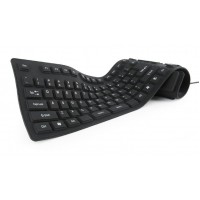 Gembird KB-109F-B flexibilis USB fekete US angol billentyűzet +OTG adapter Gembird KB-109F-B flexibilis USB fekete US angol billentyűzet +OTG adapter