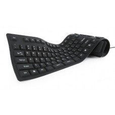 Gembird KB-109F-B flexibilis USB fekete US angol billentyűzet +OTG adapter Gembird KB-109F-B flexibilis USB fekete US angol billentyűzet +OTG adapter