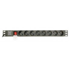 Hálózati elosztó 8-as (földelt) C14 3m Rack-be Gembird EG-PDU-014-C14