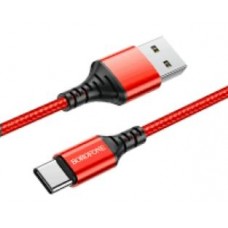 USB 2.0 A-C kábel 1m Borofone fonott BX54 fekete USB 2.0 A-C kábel 1m Borofone fonott BX54 fekete