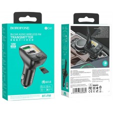 Autós töltő 2xUSB aljzattal Borofone 17W BC41 FM Transmitter +Bluetooth Autós töltő 2xUSB aljzattal Borofone 17W BC41 FM Transmitter +Bluetooth