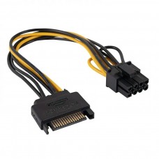 SATA tápkábel > PCI-Express 6+2pin átalakító Akyga AK-CA-80