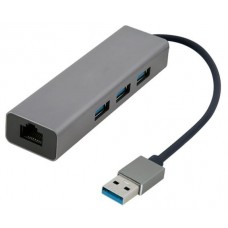 USB- > UTP 10/100/1000 átalakító (USB 3.0) +hub (USB 3.0) Gembird A-AMU3-LAN-01