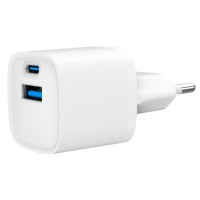 Hálózati töltő 1xUSB + 1xUSB-C aljzattal Gembird 20W TA-UC-PDQC20-W-01 Hálózati töltő 1xUSB + 1xUSB-C aljzattal Gembird 20W TA-UC-PDQC20-W-01