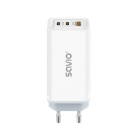 Hálózati töltő 1xUSB + 2xUSB-C aljzattal Savio 65W LA-07 Hálózati töltő 1xUSB + 2xUSB-C aljzattal Savio 65W LA-07