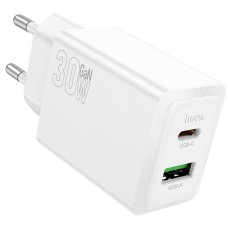 Hálózati töltő 1xUSB + 1xUSB-C aljzattal Hoco 30W PD N71 Hálózati töltő 1xUSB + 1xUSB-C aljzattal Hoco 30W PD N71