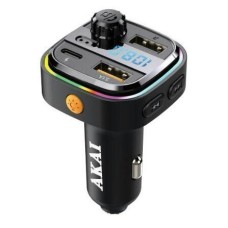 Autós töltő 2xUSB + 1xUSB-C aljzattal Akai FMT-26BT FM Transmitter +Bluetooth