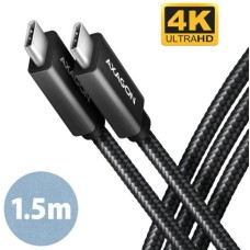USB 3.2 C-C kábel 1,5m Axagon PD 100W BUCM32-CM15AB