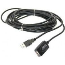 USB 2.0 hosszabbító kábel  5m+erősítő Wiretek VE368