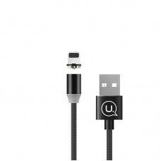 USB töltőkábel A-Lightning 1m Usams mágneses fekete SJ292USB01