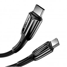 USB töltőkábel C-C 1,2m Usams PD 100W fekete SJ402USB01