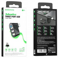 USB Hub 3portos Borofone DH3