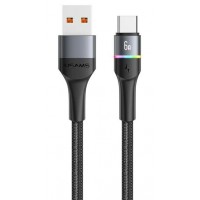 USB töltőkábel A-C 1,2m Usams fekete SJ536USB01