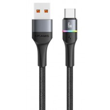 USB töltőkábel A-C 1,2m Usams fekete SJ536USB01