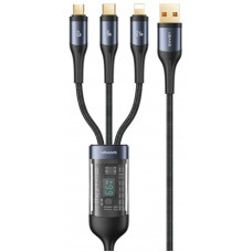 USB 2.0 A-C + Lightning + microUSB kábel 1,2m Usams SJ582USB01